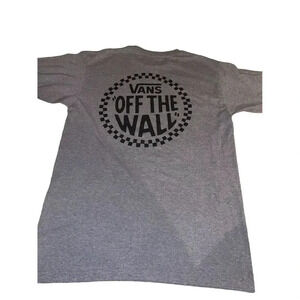 Vans Men's Gray Graphic T-Shirt Size M Skater Streetwear Crew Neck